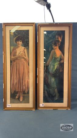 (2) VICTORIAN LADY PRINTS