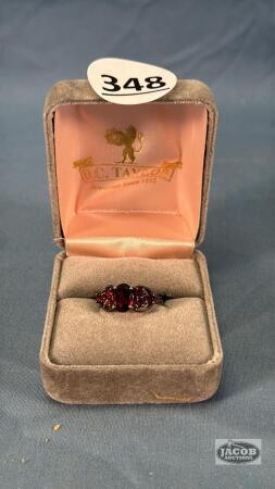 STERLING GARNET RING (2.25 CTW)