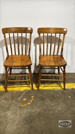 (2) SPINDLE BACK CHAIRS