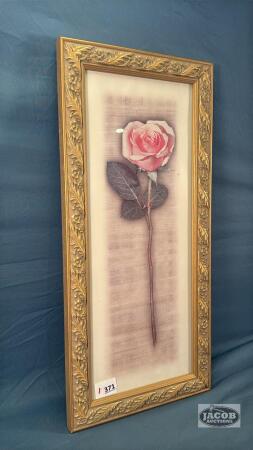 PRINT OF A LONG STEMMED ROSE
