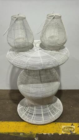 (3) WIRE PATIO PIECES