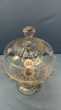 Glass Compote with Lid -13in High - 2