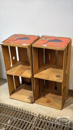 (2) WOODEN FRUIT CRATES