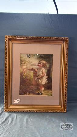 FRAMED "MY BLUE BIRD" PRINT