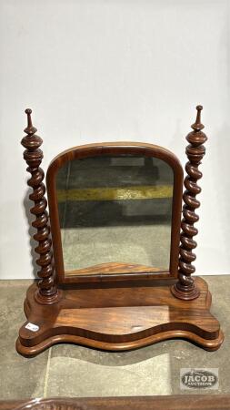 DRESSER TOP ORNATE CHEVAL MIRROR