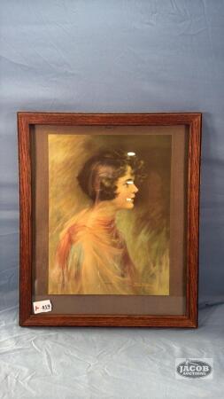 OAK FRAME PRINT "SWEETHEART"
