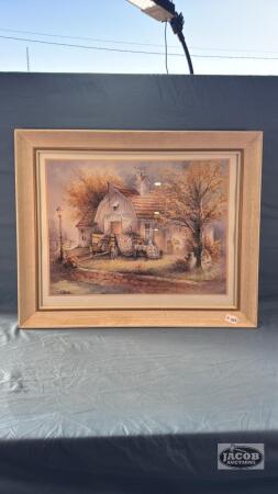 FRAMED FALL SCENE PRINT