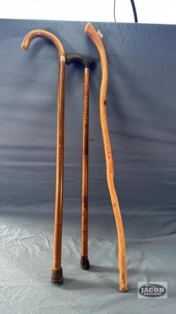 (3) WALKING STICKS