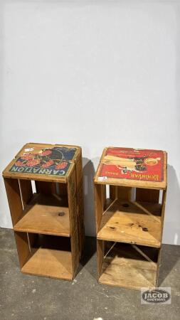 (2) ORANGE CRATES