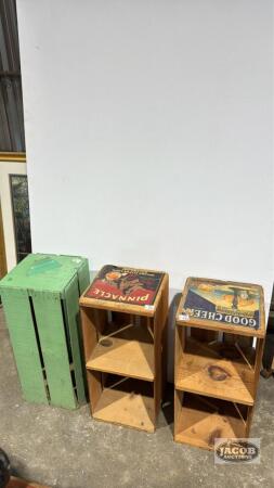 (3) ORANGE CRATES