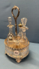Caster Set with 4 Etched Glass Bottles - 2