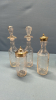 Caster Set with 4 Etched Glass Bottles - 3