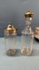 Caster Set with 4 Etched Glass Bottles - 4