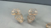 Caster Set with 4 Etched Glass Bottles - 8