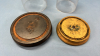 2 Glass Domes with Wood Bases -6in and 9in High - 2