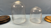 2 Glass Domes with Wood Bases -6in and 9in High - 3