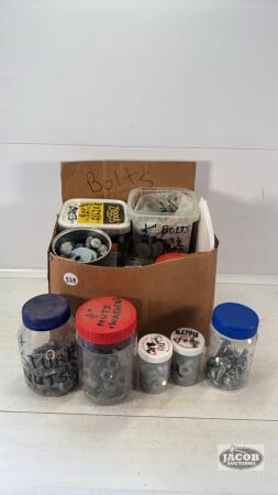 LARGE QUANTITY OF ASSORTED BOLTS AND NUTS