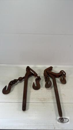 (2) LARGE CHAIN BINDERS