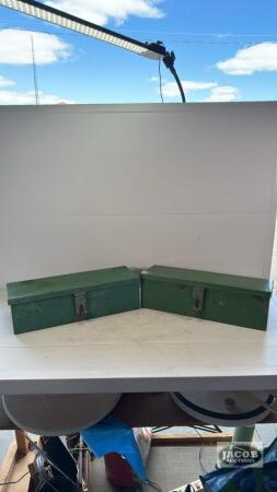 (2) TIN TOOL BOXES