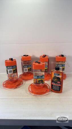 (5) ORIOLE FEEDERS WITH NECTAR