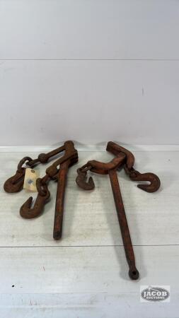 (2) LARGE CHAIN BINDERS