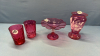 Cranberry Glass Lot -See Notes