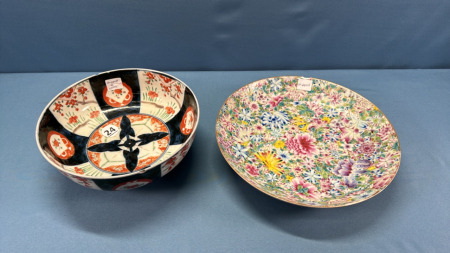 2 Older Asian Bowls -Both with Chips