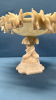 Alabaster 8in Compote -Leaf Vine Edge, 1920s - 3