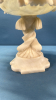 Alabaster 8in Compote -Leaf Vine Edge, 1920s - 4