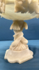 Alabaster 8in Compote -Leaf Vine Edge, 1920s - 5