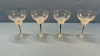 4 Coloured Stem 4.5in High Wine Glasses
