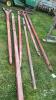 LOT OF 6 WOODEN WAGON TONGUES - 8