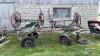 LOT OF WAGON FRAME AND 2 SETS OF WOODEN WHEELS - 3