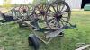 LOT OF WAGON FRAME AND 2 SETS OF WOODEN WHEELS - 5