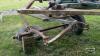 LOT OF WAGON FRAME AND 2 SETS OF WOODEN WHEELS - 9
