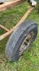 LOT OF WAGON FRAME AND 2 SETS OF WOODEN WHEELS - 11
