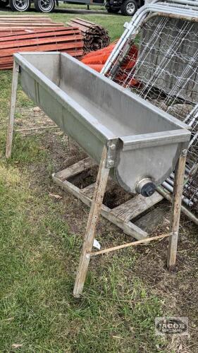 6FT X 12IN STAINLESS TROUGH ON STAND