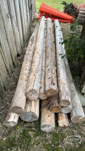 LOT OF 12 CEDAR POSTS