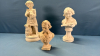 Parian, Salt & Soap Stone Figurals Lot -See Notes