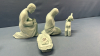 Blue 5 Piece Chalk Nativity Set - 4