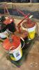 3 OIL PAILS WITH HAND PUMPS - 4