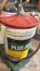 3 OIL PAILS WITH HAND PUMPS - 7