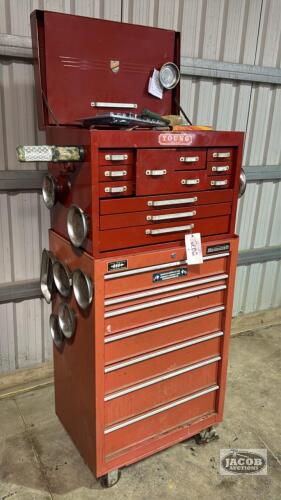 BEACH AND MASTERCRAFT TOOLBOXES AND CONTENTS