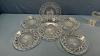 Nova Scotia Star Flower Spooner & Cut Glass Plates - 3