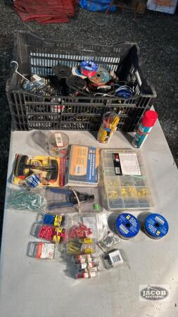 LOT OF WIRING AND ELECTRIC SUPPLIES