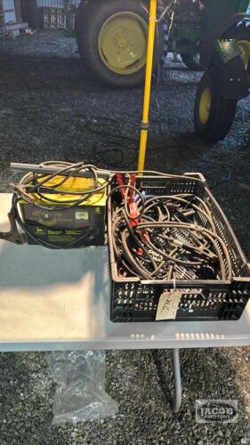 JOHN DEERE BATTERY CHARGER AND BOOSTER CABLES