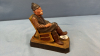 Quebec Wooden Carving of Man in Rocking Chair - 2