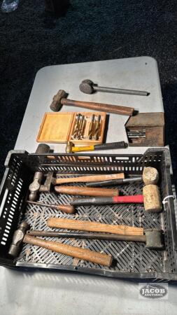 LOT OF HAMMERS AND BITS