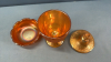 3 Carnival Coloured Glass Pieces -See Notes - 7
