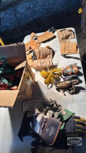 GLOVES, TOOL BELTS, RATCHET STRAPS